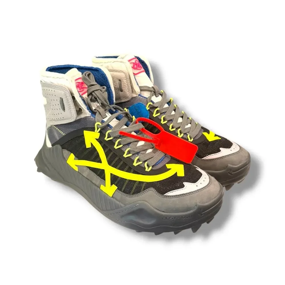 NEW Off-White ODSY-1000 High Sneaker ‘Grey/Yellow’ | Size 46(13US) - Off-White